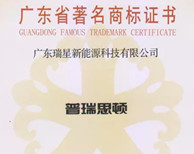 喜報！瑞星高科榮獲得“廣東省著名商標”證書！